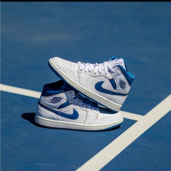 Nike Other - Brand New Air Jordan 1 Mid Men’s Sneakers “Industrial Blue”